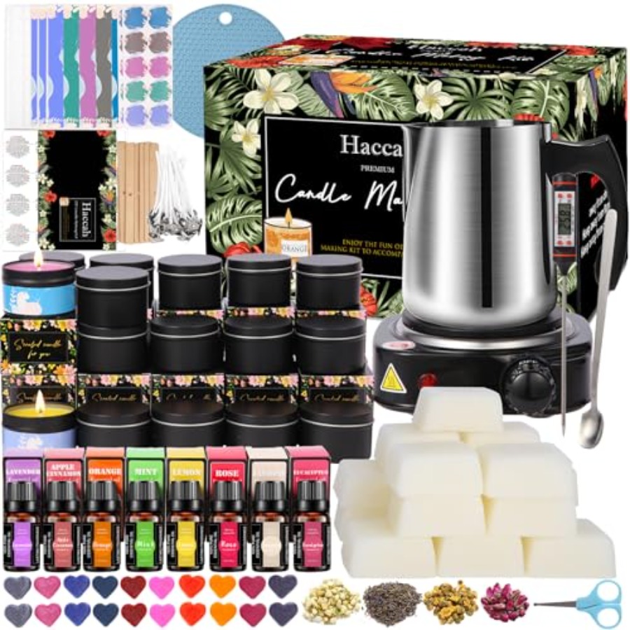 Candle Making Kit For Adults - Complete Candle Making Kit With Wax