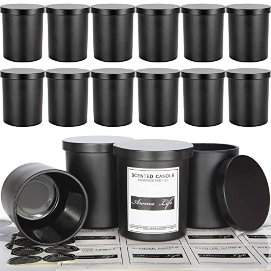 Candle Making Glass - 10oz 16 Pack Thick Candle Jars
