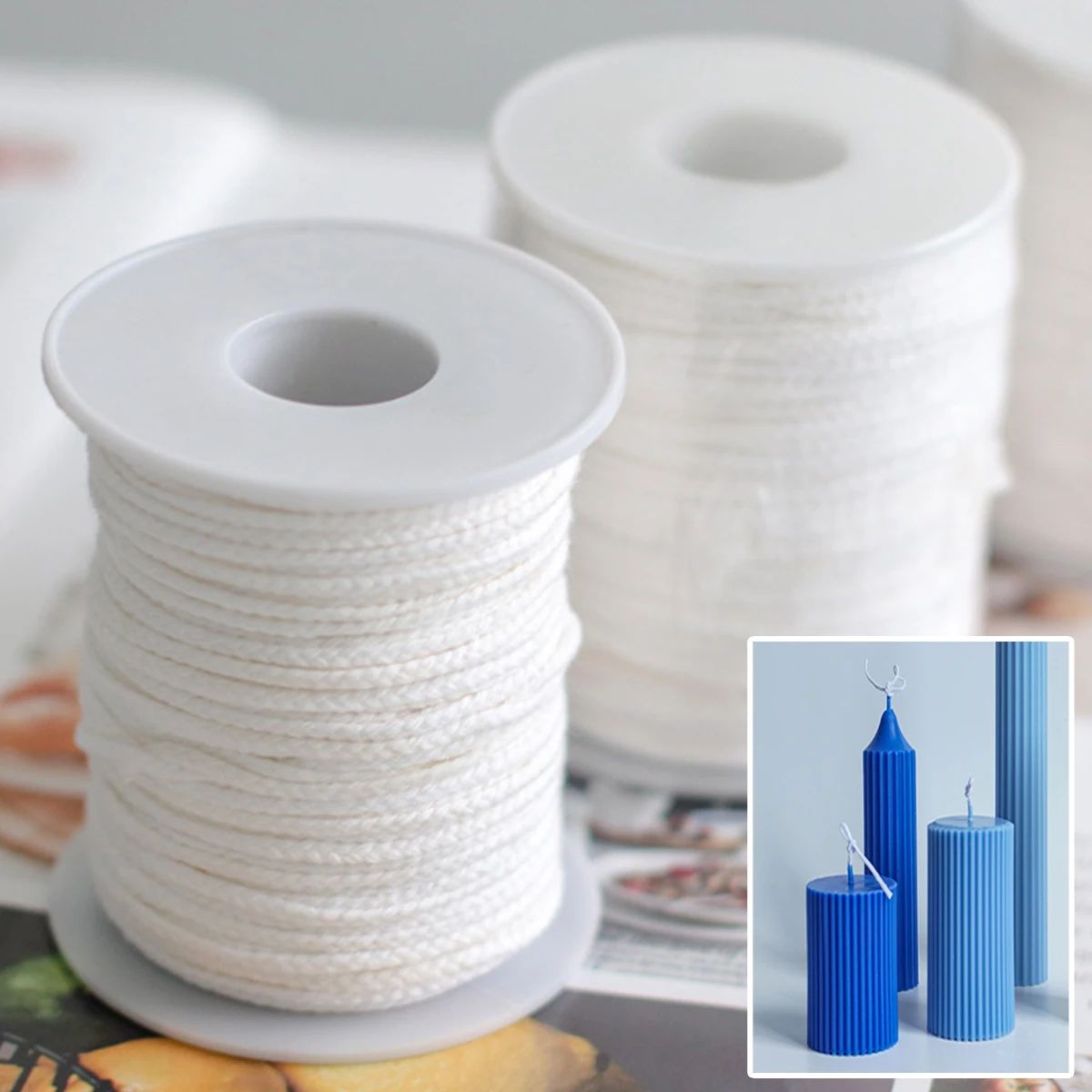 Candle Making Uk - 61 Meters/Roll White Candle Wick Cotton