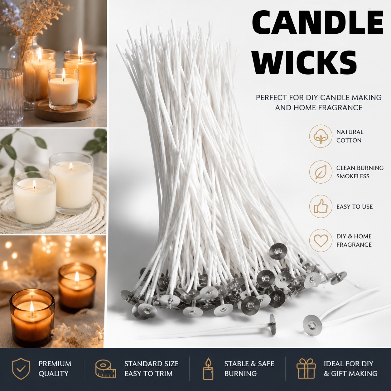 Smokeless Candle Wicks Soy wax - Soy Wax Pillar Blend recensie en prijs