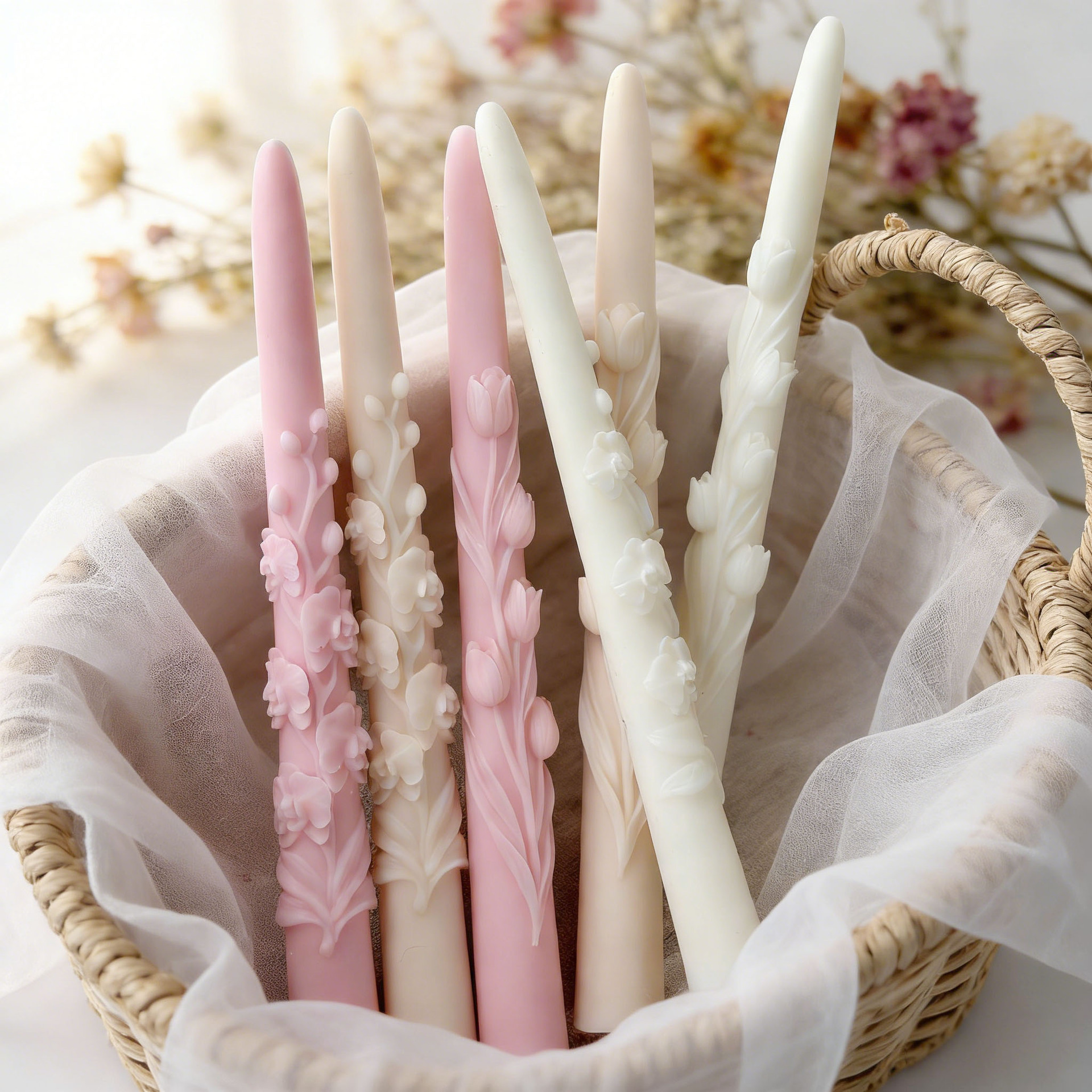 Long Pole Flower Taper Candle  - Candle Making Reno recensie en prijs