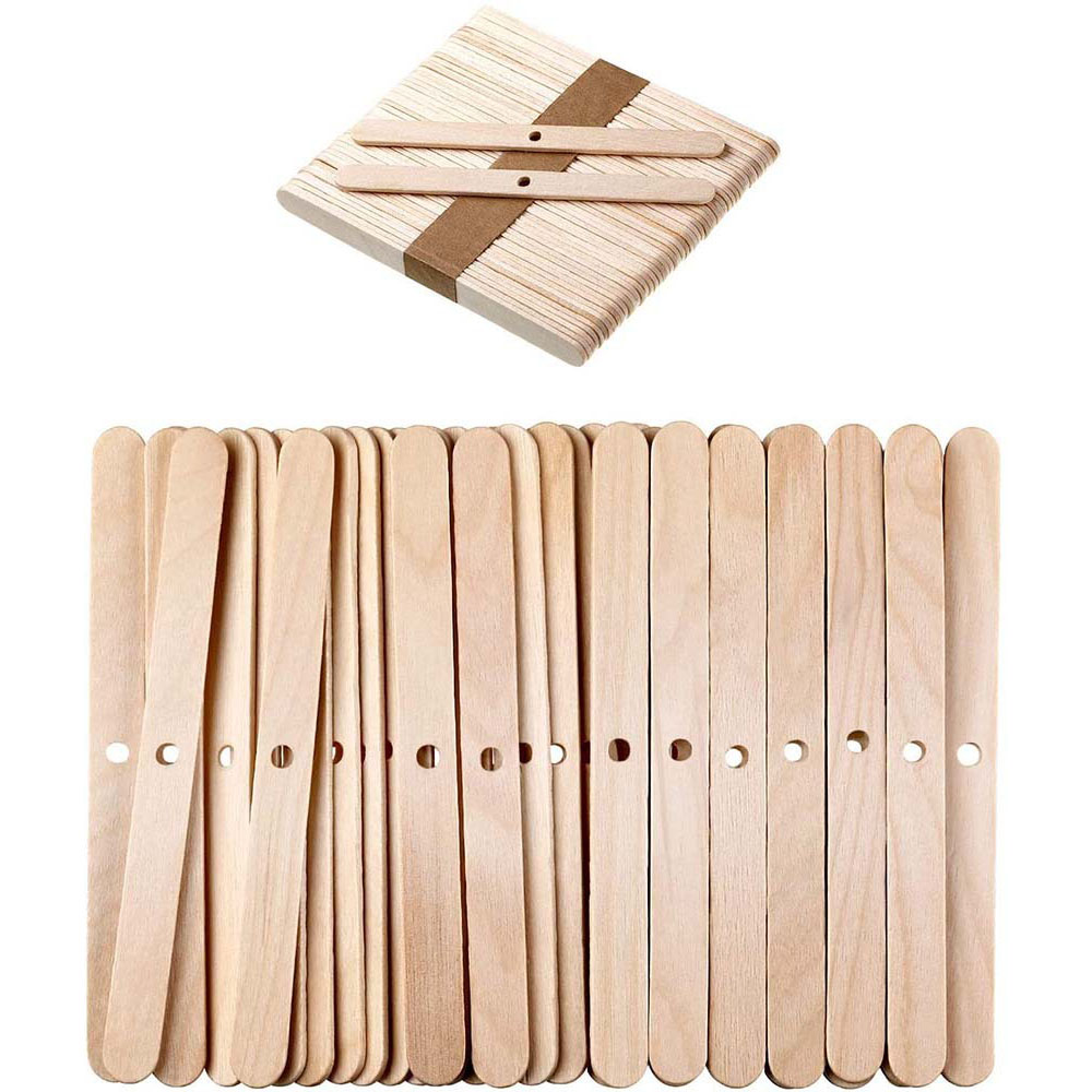 50pcs Wooden Wax Core Holder S - Soy Wax Pillar Blend recensie en prijs