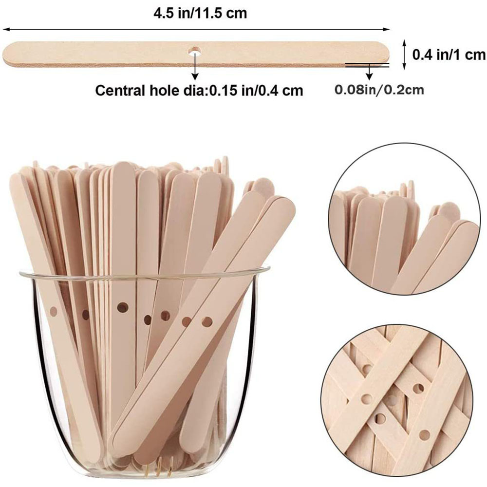 50pcs Wooden Wax Core Holder S - Soy Wax Pillar Blend recensie en prijs