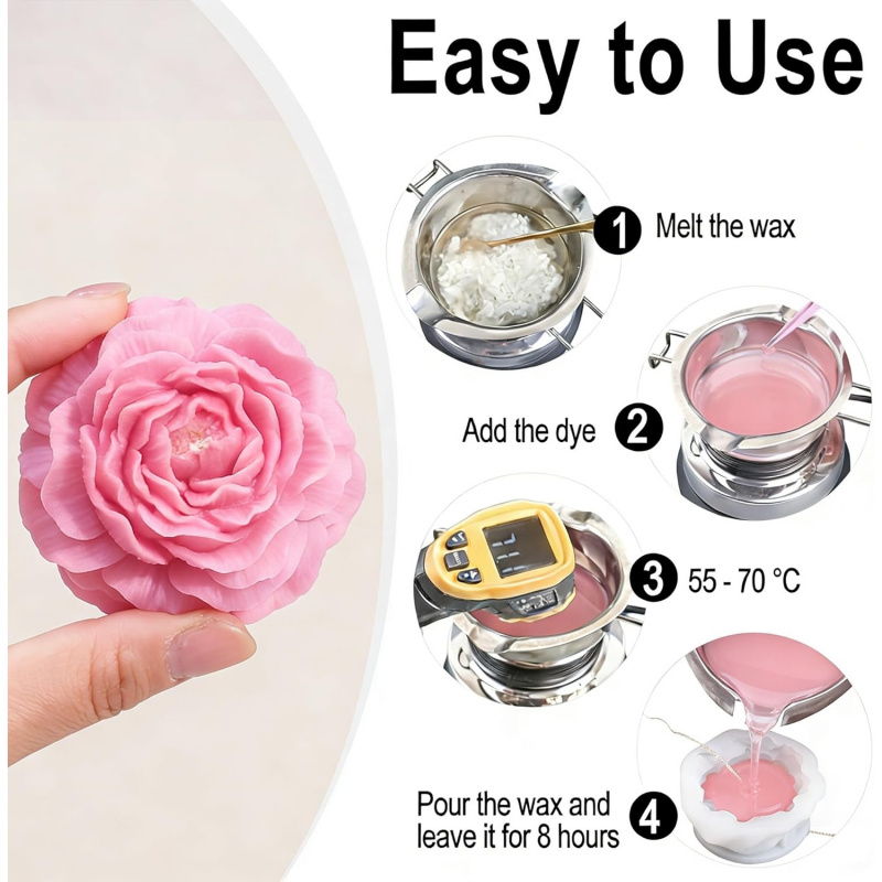 4Flower Candle Mold Set，Used f - Candle Making Reno recensie en prijs