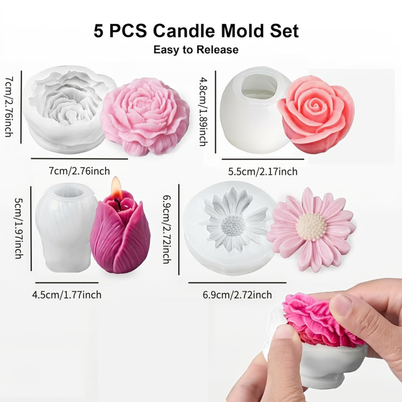 4Flower Candle Mold Set，Used f - Candle Making Reno recensie en prijs