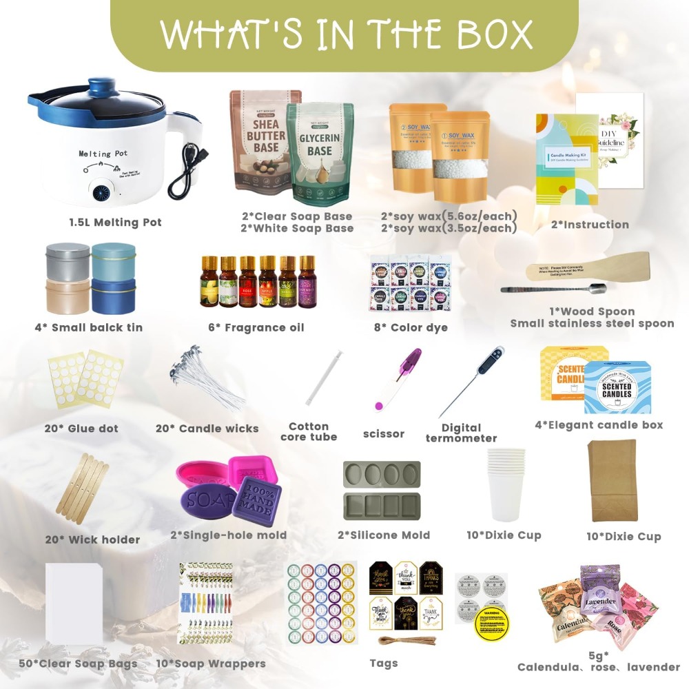 2-in-1 Candle & Soap Making Ki - Candle Making Wax recensie en prijs