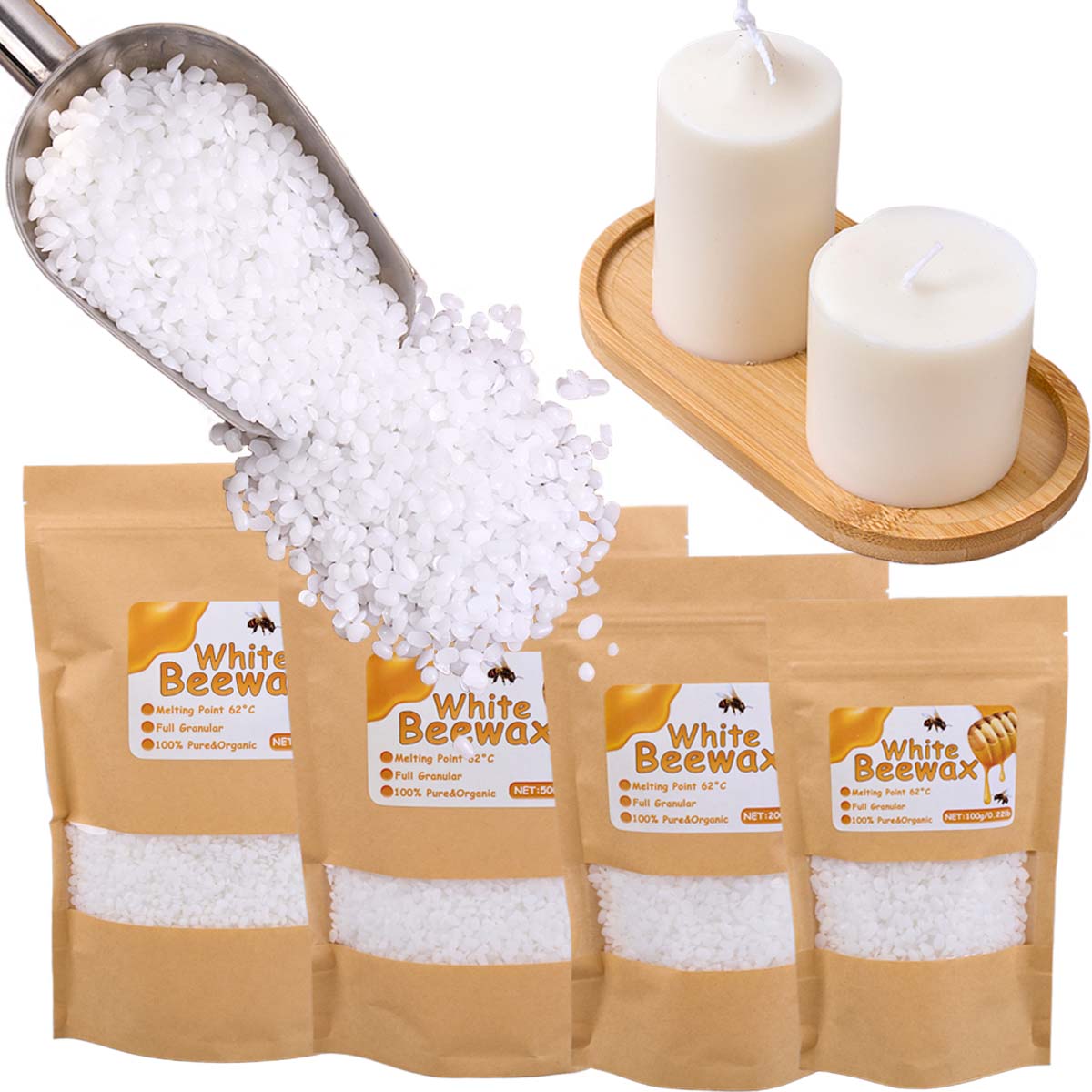 White Beeswax Pure Natural Gra - Candle Making Wax recensie en prijs