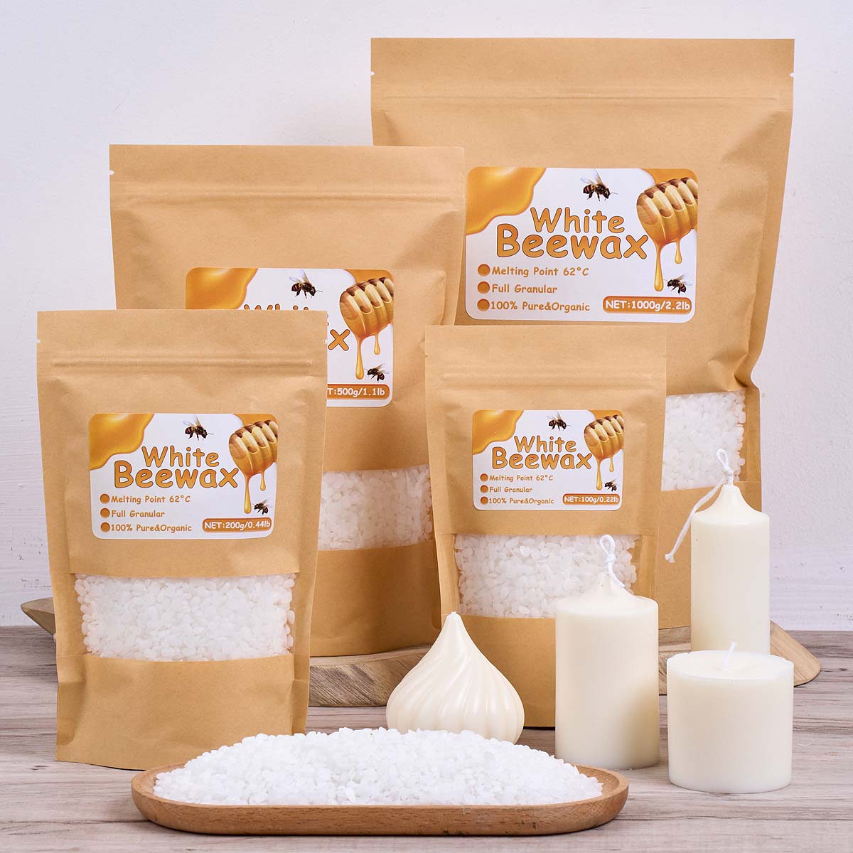 White Beeswax Pure Natural Gra - Candle Making Wax recensie en prijs