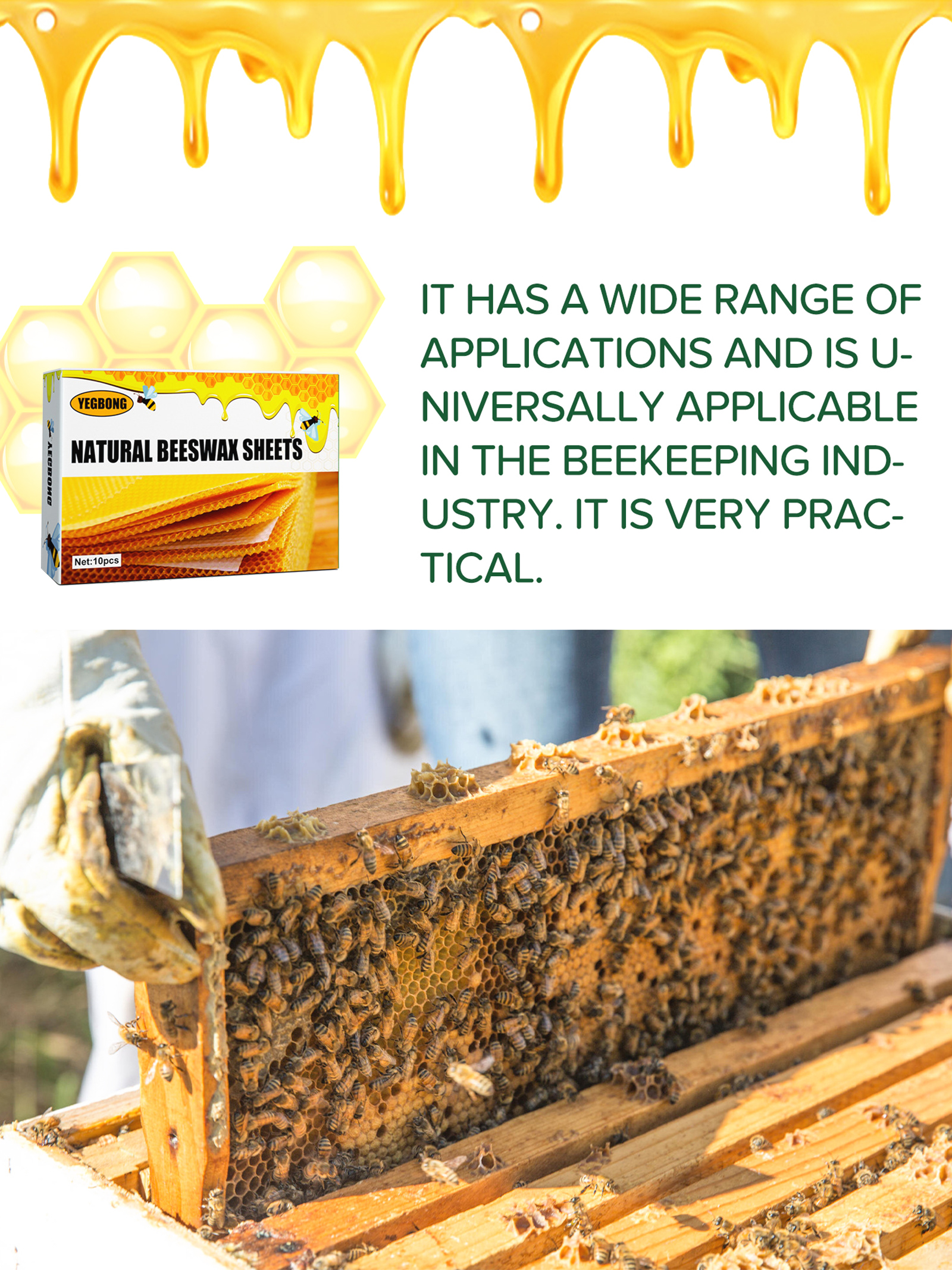 10Pcs Natural Honeycomb Bee Wa - Candle Making Ingredients recensie en prijs