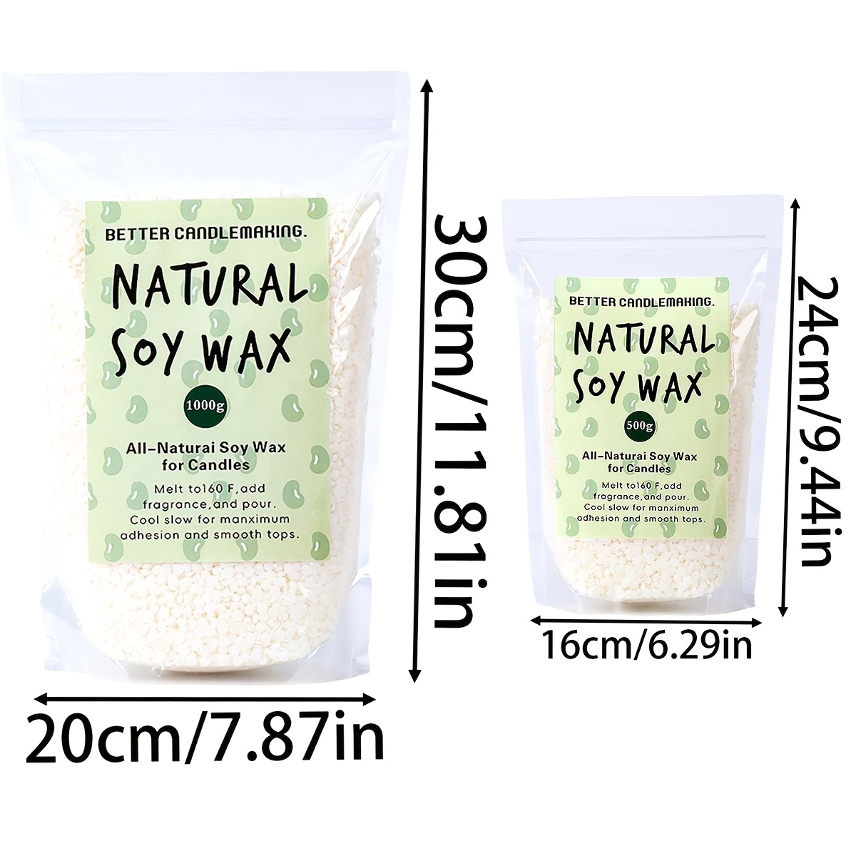 500g/1Kg Natural Soy Wax Parti - Soy Wax Pillar Blend recensie en prijs