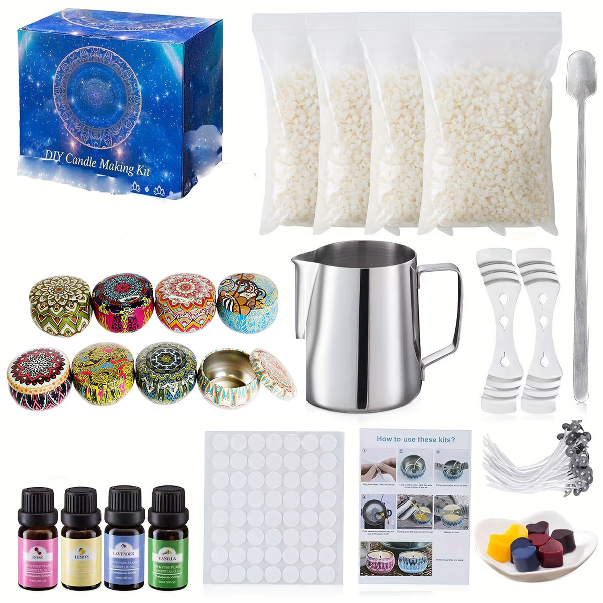 Kaleidoscope-Style Jar Essenti - Candle Making Kit For Adults recensie en prijs