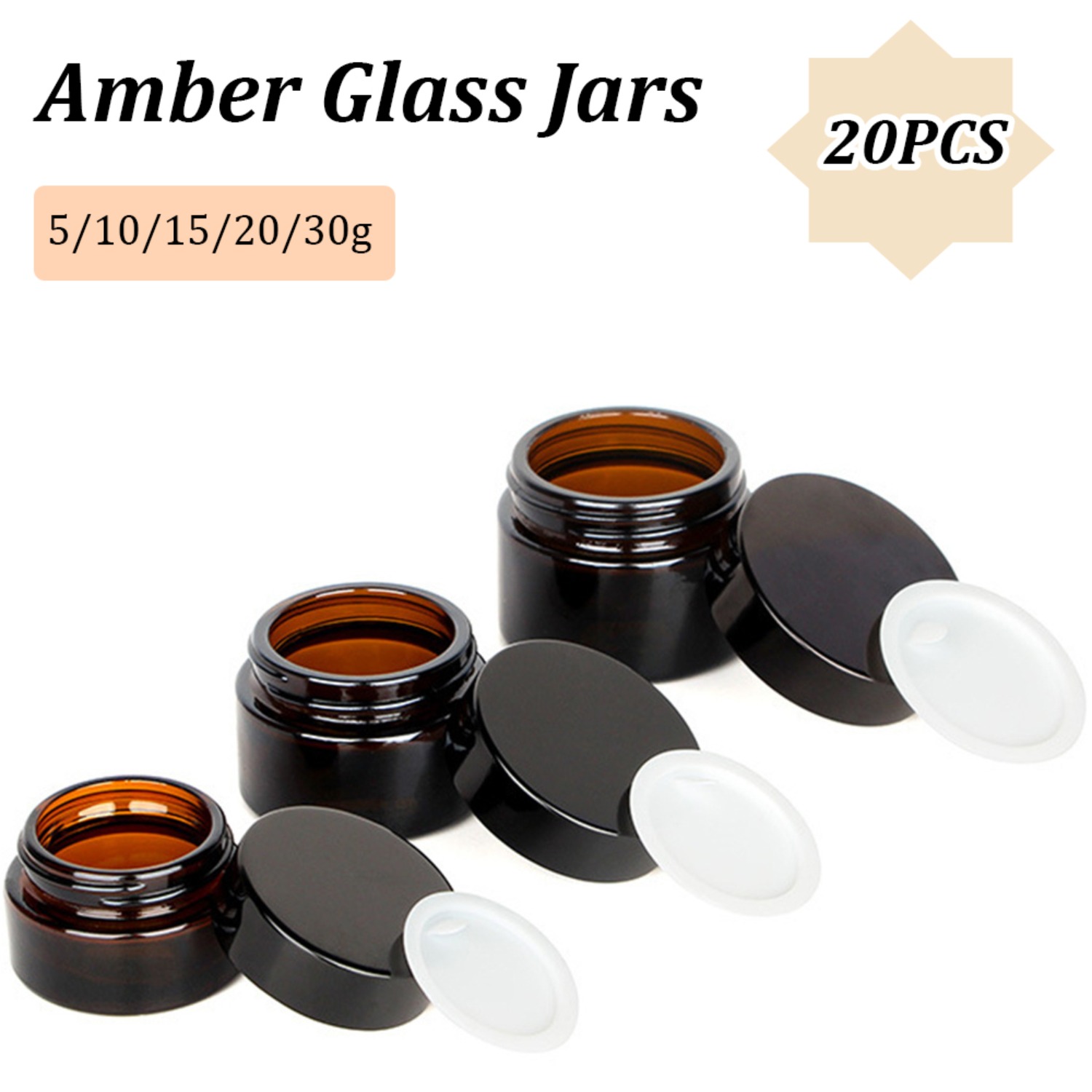 20PCS Small Amber Glass Jars w - Candle Making Glass recensie en prijs