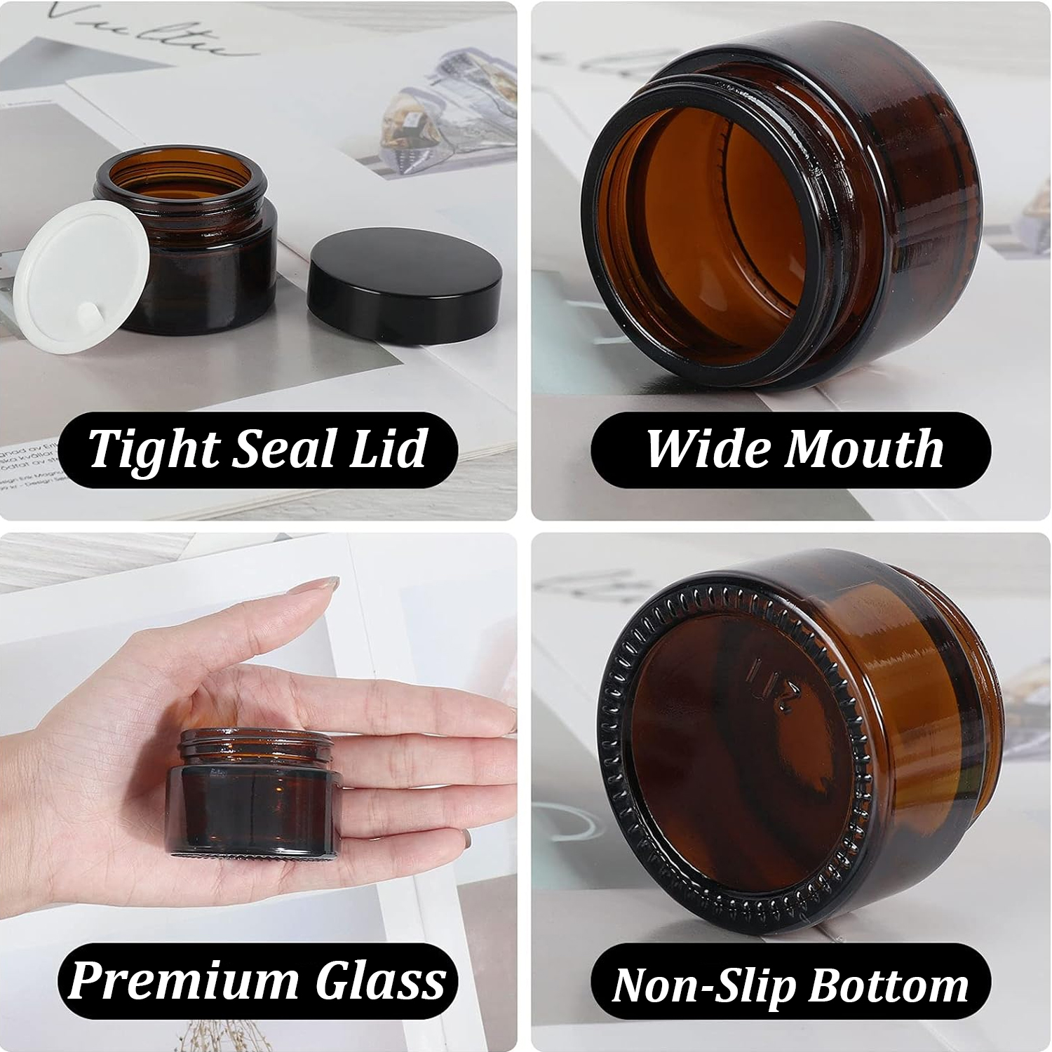 20PCS Small Amber Glass Jars w - Candle Making Glass recensie en prijs
