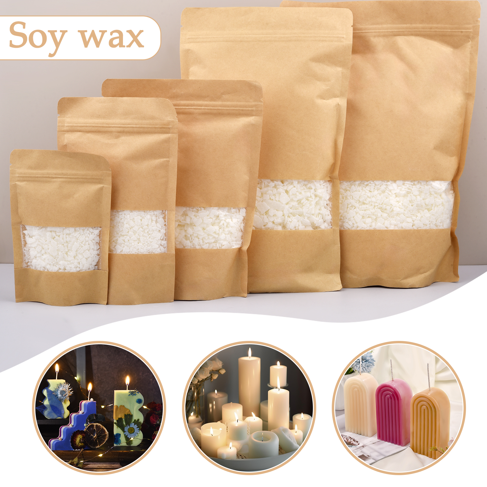 100/500/1000g Natural Soy Wax  - Soy Wax Pillar Blend recensie en prijs
